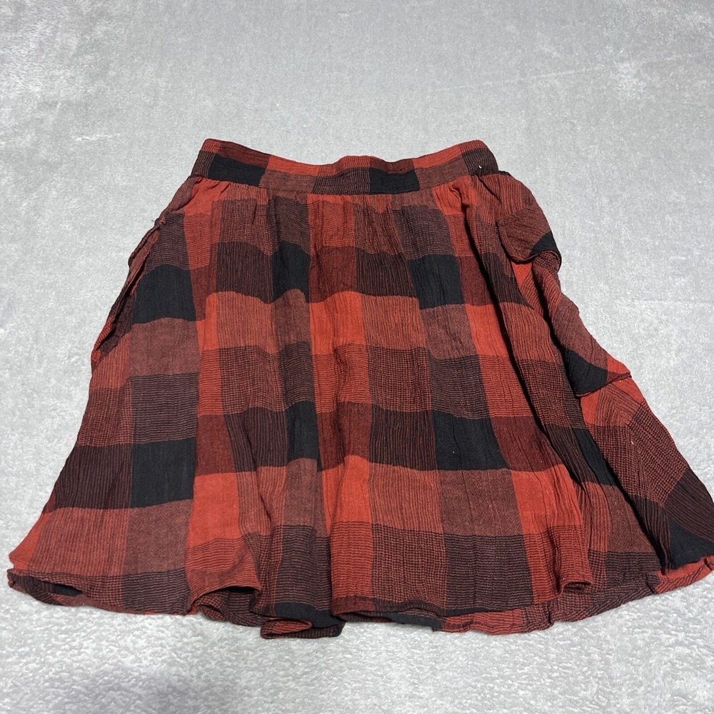 Angie Skirt Womens Small Mini Red Black Buffalo‎ Checkered Print Gothcore Rock